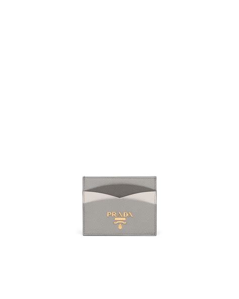 prada card holder grey|authentic prada wallet.